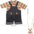 Miunana 13-16 Inch Baby Doll Dress with Bear Backpack Fit for 35-45 CM Baby Doll One-Piece Dress Baby Doll Bear Pajamas