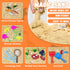 Vectronum 2.64lbs 3 4 5 6 7+ Dinosaur Sensory Bin with Lid - Sand, Archaeology Tools, Dino Figures & Skeletons, Sensory