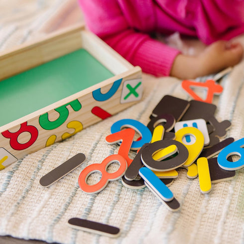 Melissa & Doug 37 Wooden Number Magnets in Box
