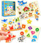SIERLIKY Wooden Peg Puzzles for Toddlers,Montessori Toddler Jigsaw for Child,Fine Motor Skill Learning