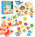 SIERLIKY Wooden Peg Puzzles for Toddlers,Montessori Toddler Jigsaw for Child,Fine Motor Skill Learning