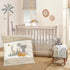 100% Lambs & Ivy Jungle Adventure Cotton Baby/Toddler Fitted Crib Sheet - White