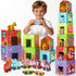Atoylink Stacking Blocks Nesting Toys with Magnetic Animal Train, 6 Farm Cubes
