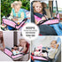 COOLBEBE 2 8 Kids Travel Tray for Toddler Car Seat, Portable Car Seat Lap Tray with Cup Holders & Markers, Pink Unicorn