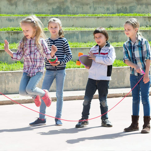 Elcoho 15 Pack Colorful Kids Jump Rope Set, Adjustable Plastic Skipping Ropes, Great Outdoor Party Favor