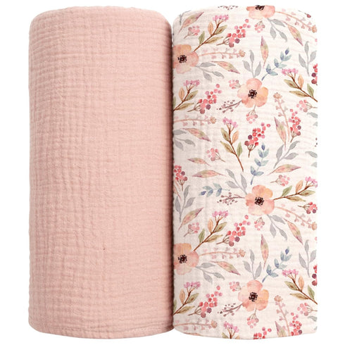 lulumoon Muslin Swaddle Blankets for Baby: Soft Cotton Newborn Receiving Blankets -