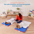 ECR4Kids 4-Section, 2in, Premium Folding Rest Mat, Sleeping Pad, Blue/Red