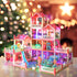AmiDear 4-Story 11 Playset 3 4 5 6 7 8 9 10 Dollhouse with Rooms, Dream Gift Princess Doll House with Furniture Pool