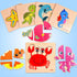 8pcs Wooden Puzzles for Toddlers 1-3, Montessori Sea Animal Puzzle for Kids Ages 2-4, Educational Toys