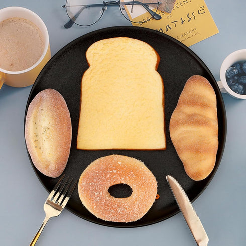 10 Set Gresorth PCS Fake Bread Artificial Loaf Decoration Lifelike Croissant Donut Cake Slice Platter Ornament
