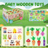 12-18 1 2 3 1st 1-2 Toddler Montessori Wooden Farm Toys | Babies Months Toy with Game Map for Year Old Boys Girls |
