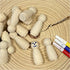 50 Pack Wood Peg Dolls Unfinished Wooden People Craft Blank Family Figures, 3/4 x 2 inch for Creative Play