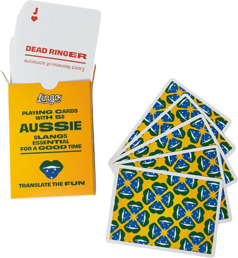 Aussie Lingo Playing Cards, Travel Flashcards to Learn Aussie Slang Vocabulary in a Fun Way