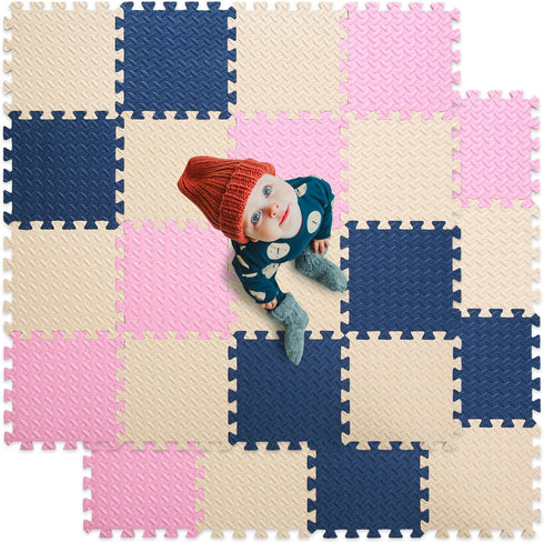 Foam Floor Mats for Kids, 12 x 12 Inch 16 Tiles 0.4"