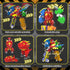 STOULKD 6 6+, 6 Packs 6-in-1 6, 7, 8, 9, 10+ Shapes Dinosaur Transforming Robot Toys for Kids of STEM Transformed