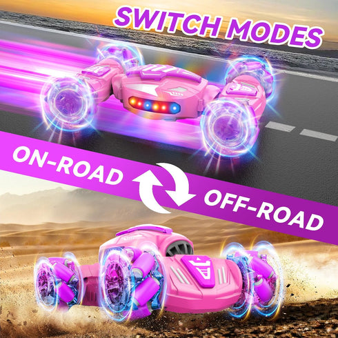 360 4WD 2.4Ghz 6-7 8-12 Nicella Gesture Sensing RC Stunt Car, Remote Control Car Rotating RC Cars Transform Hand
