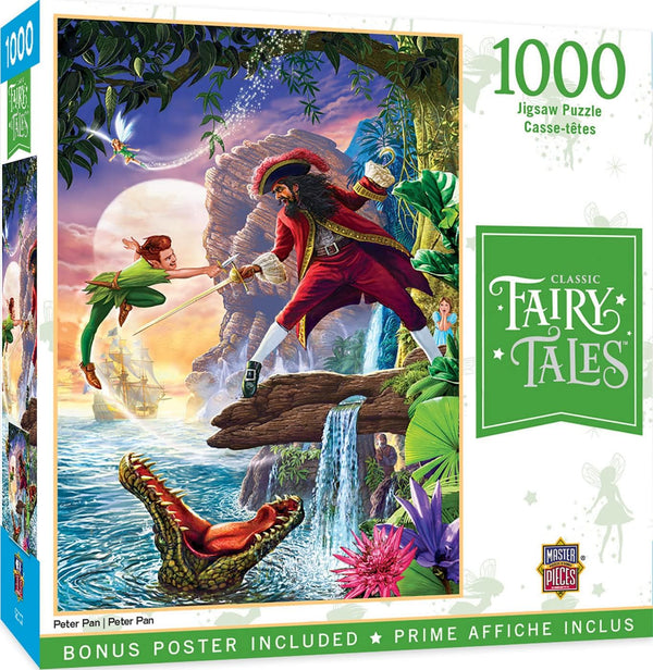 MasterPieces 1000 Piece Jigsaw Puzzle - Peter Pan for Adults, Family, or Youth, 19.25"x26.75"