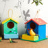 Liliful DIY Wooden Birdhouse Kit - Paint and Paintbrushes Art Crafts for Boys Girls Adults, Indoor Outdoor Craft (1