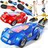 NIPLOOOW Rocket Toy Car Launcher, 2 Race Car and 6 Foam Rockets, Outdoor