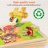 SYNARRY Large Animals Wooden Puzzles for Kids - 4 in 1 Gift Box, Jigsaw Puzzles for Toddlers