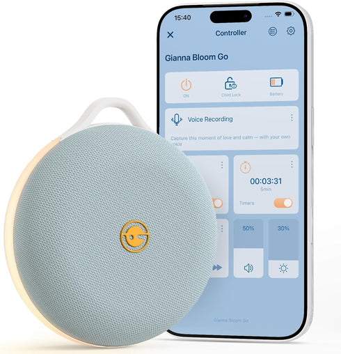 Portable White Noise Machine for Baby Sleeping, Sound Machine with Personal Voice