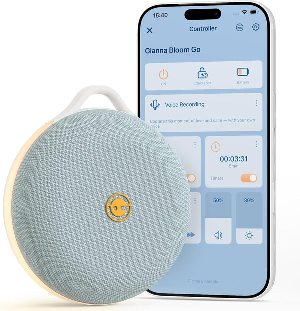 Portable White Noise Machine for Baby Sleeping, Sound Machine with Personal Voice