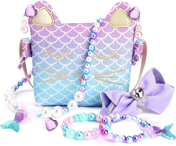 mibasies Purse for Little Girls Dress Up Jewelry Pretend Play Kids Accessories