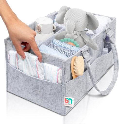 Felt Diaper Caddy - Extra Large Storage for Baby and Toddler Items - Diaper caddy basket - Portable Organizer Easily