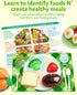 3 4 5 Coogam Pretend Play Food Kitchen Accessories for Kids, Fake Fruits Meats Vegetables Cutting Food with Shopping