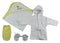 bambini Infant Robe, Hooded Towel and Washcloth Mitt - 3 Pc Set