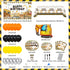 251 Set Construction Birthday Party Supplies PCS Construction Birthday Banner Balloons Plates Napkins Cups Tablecloth