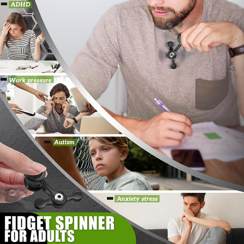 Fidget Spinner Toy for Adult Cool Gadgets Gifts for Teen Boy Metal Silent Figette Office Desk Toy Anxiety Stress Relief