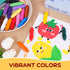 24 1-8 YPLUS Peanut Crayons for Kids, Pastel Colors, Non-Toxic, Washable, Durable, Easy to Grip, Bright Colors, Ideal