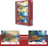 1000 2 Pack Puzzles for Adults Pieces, Lake Cabin and Moonlight Jigsaw Puzzles, Night View Theme, Challenging Puzzles