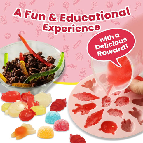 Playz Edible Candy Making Science Kit for Kids Ages 8-12, 40 Experiments to Make Your Own Chocolates