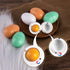 Sets WHOHOLL Wooden Easter Play Eggs Toy, Play Food for Kids Kitchen, Sturdy Wood Eggs with Magnetic Separable Yolk