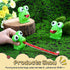RoundFunny 24 Pcs Rubber Frog Toys Tongue Sticking Out Novelty Relief Squeeze Toys Frogs Stress Screaming Party Favors