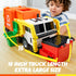 Set, JOYIN Large Friction Powered Garbage Truck Toy Includes Dumpster, Trash Bins, and Learning Cards for Kids, Orange