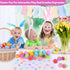 24 Pack Prefilled Easter Eggs With Toys, Stamps with Easter Tattoos Easter Basket Egg Hunt Stuffers, Pre Filled Easter