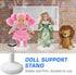 TOYANDONA 4 Pcs Adjustable Doll Stands Display Holder, Action Figure Bracket Support for 6-8 Inch Dolls, Creative Bear