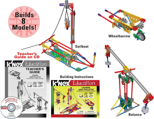 K'NEX Education Intro to Simple Machines: Levers and Pulleys Set, 178 Pieces, For Grades 3-5