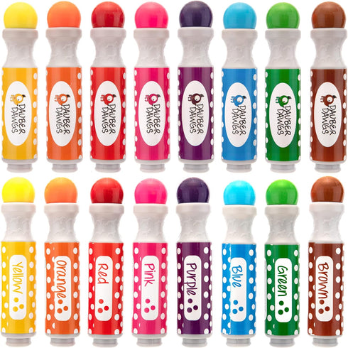 Cameron Frank Products Dot Markers for Toddlers 1-3, Set of 8 Washable Dot Paints with Activity Book PDFs