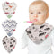 Nuby 3 Pc Baby Bibs, Muslin Reversible 100% Natural Cotton Teething Accessory for Boys and Girls