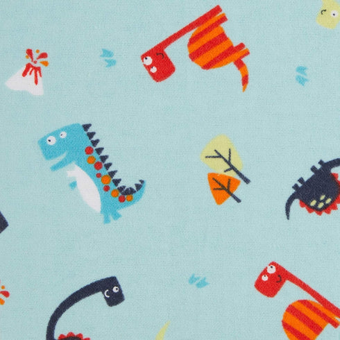 Dinosaurs Deluxe Flannel Changing Pad Cover - Fully Elasticized Cotton Flannel, Fits Standard 16 in x 32 in