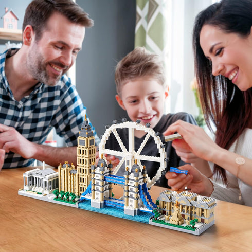Building Micro Mini Blocks Architecture Skylines Collection, London Bridge Mini Bricks, 3430 Pieces