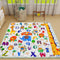 Mfmiudole Baby Gyms Playmats for Playpen, 50"50" Safari Zoo Alphabet Play Mat Waterproof