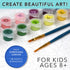 Bright Stripes Paint by Numbers Kit for Kids - Easy Canvas with Frame, Amazing Ocean Paint Kit