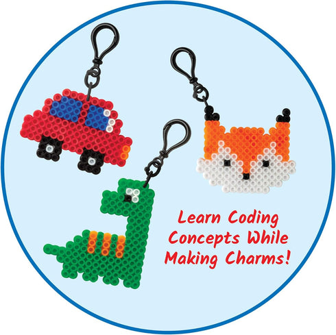 hand2mind-93398 Coding Charms, 15 Science Experiments, Activity Book, Fuse Bead Kit for Kids Ages 8-12