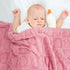 Plush Soft Heart Checkered Baby Blanket, Fleece Infant Toddler Blankets for Girls Boys, Lightweight Breathable 32"×37"