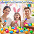 500 Count 2.4" 6 Duchong Plastic Easter Eggs Bulk, Fillable Empty Easter Eggs In Colors for Easter Hunt, Basket